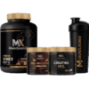 Muscleonix protein, pre-workout, and shaker for fitness enthusiasts.